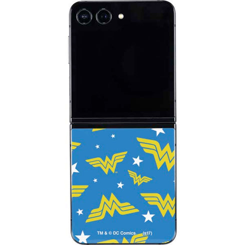 DC Comics Wonder Woman Pattern Galaxy Z Flip5 5G Skin