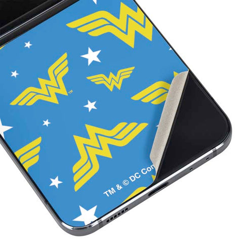 DC Comics Wonder Woman Pattern Galaxy Z Flip5 5G Skin