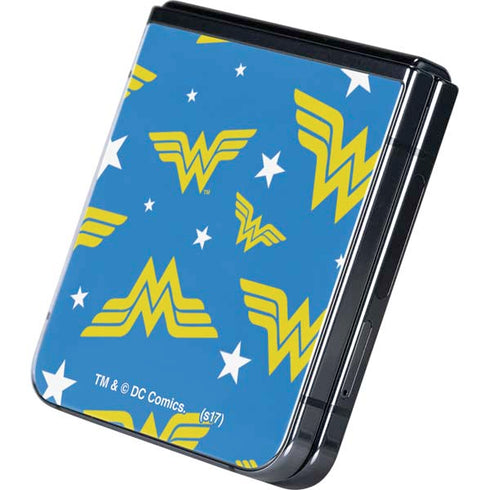 DC Comics Wonder Woman Pattern Galaxy Z Flip5 5G Skin