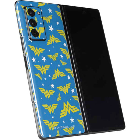 DC Comics Wonder Woman Logo Pattern Galaxy Z Fold2 5G Skin