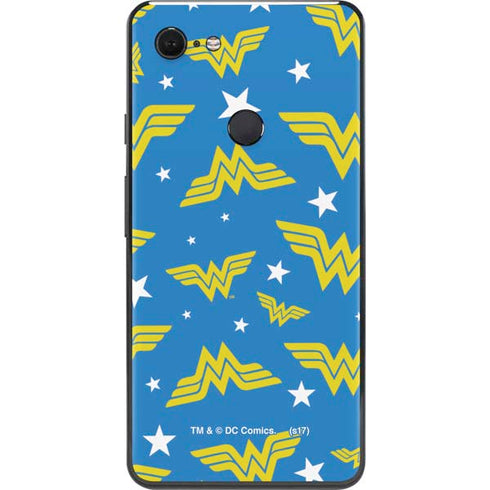 DC Comics Wonder Woman Logo Pattern Google Pixel 3 XL Skin