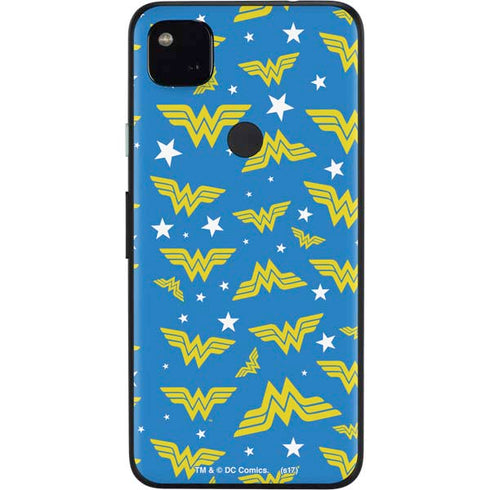 DC Comics Wonder Woman Logo Pattern Google Pixel 4a Skin