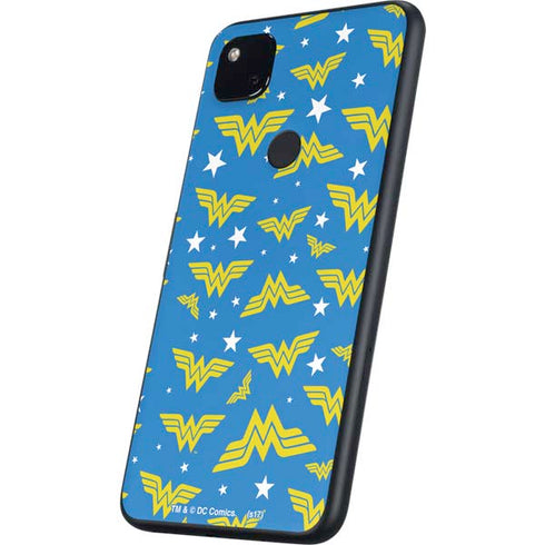 DC Comics Wonder Woman Logo Pattern Google Pixel 4a Skin