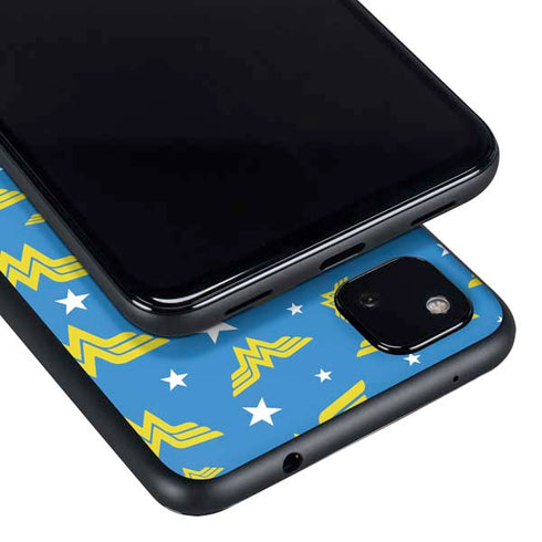 DC Comics Wonder Woman Logo Pattern Google Pixel 4a Skin