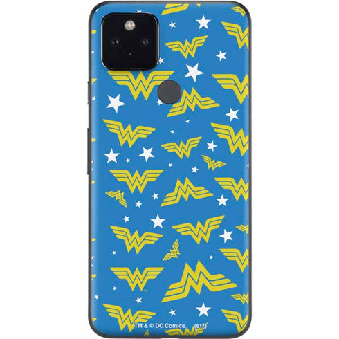 DC Comics Wonder Woman Logo Pattern Google Pixel 5a Skin