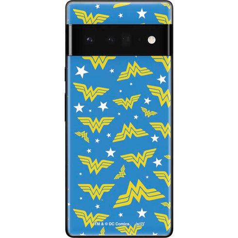 DC Comics Wonder Woman Logo Pattern Google Pixel 6 Pro Skin