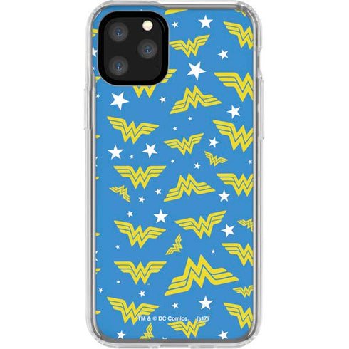 DC Comics Wonder Woman Pattern iPhone 11 Pro Clear Case