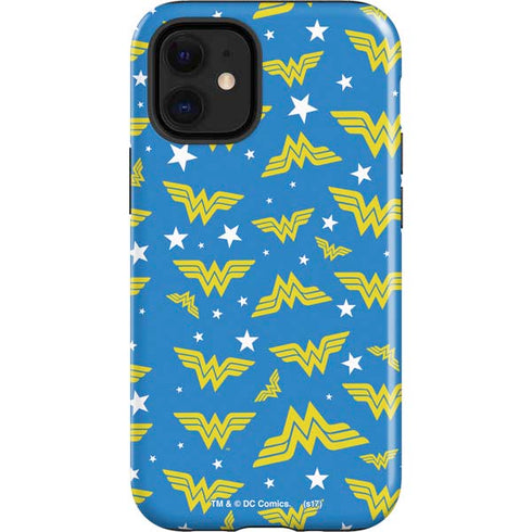 DC Comics Wonder Woman Logo Pattern iPhone 12 Mini Impact Case