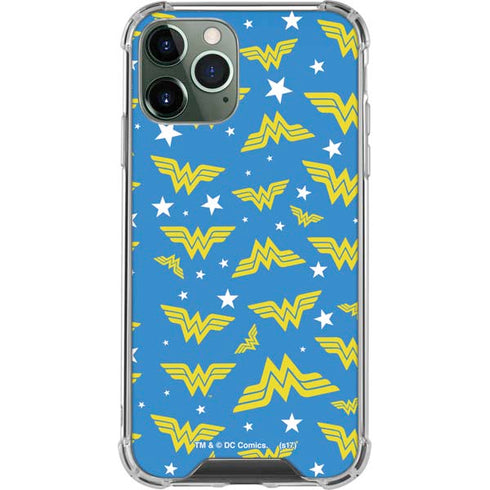 DC Comics Wonder Woman Logo Pattern iPhone 12 Pro Clear Case