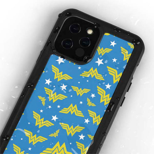 DC Comics Wonder Woman Logo Pattern iPhone 12 Pro Waterproof Case