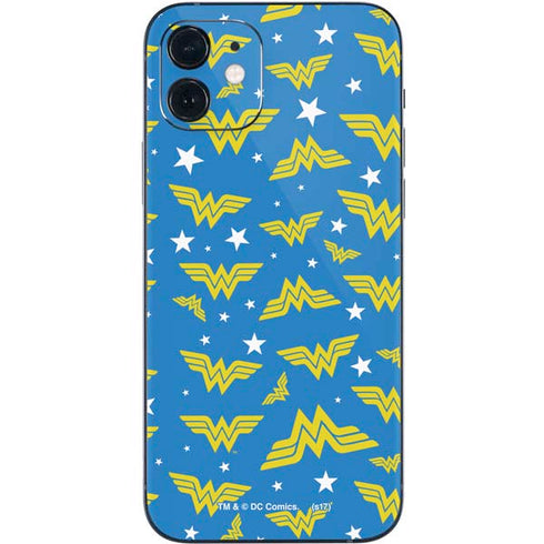 DC Comics Wonder Woman Logo Pattern iPhone 12 Skin