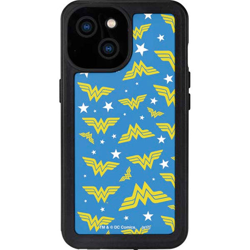 DC Comics Wonder Woman Logo Pattern iPhone 13 Mini Waterproof Case