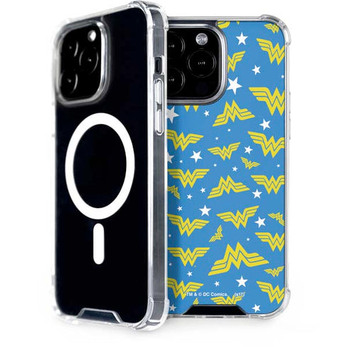 DC Comics Wonder Woman Logo Pattern iPhone 13 Pro Max MagSafe Case