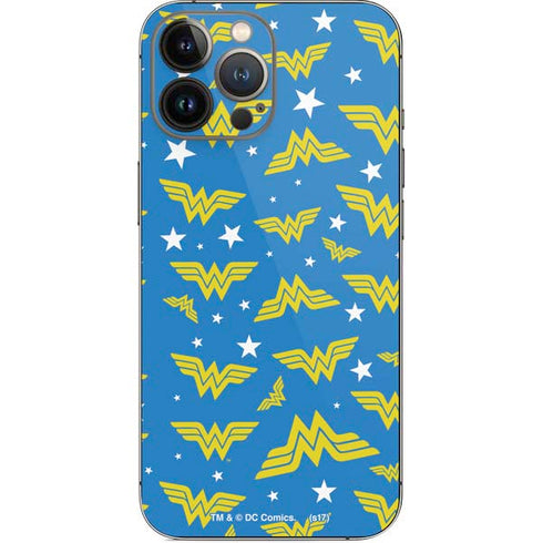 DC Comics Wonder Woman Logo Pattern iPhone 13 Pro Max Skin