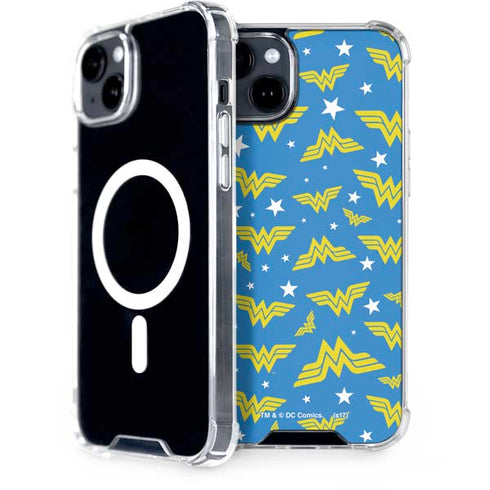 DC Comics Wonder Woman Pattern iPhone 15 MagSafe Case