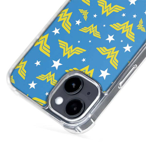 DC Comics Wonder Woman Pattern iPhone 15 MagSafe Case