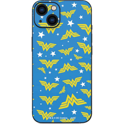 DC Comics Wonder Woman Logo Pattern iPhone 14 Plus Skin