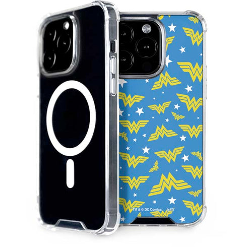 DC Comics Wonder Woman Logo Pattern iPhone 14 Pro MagSafe Case