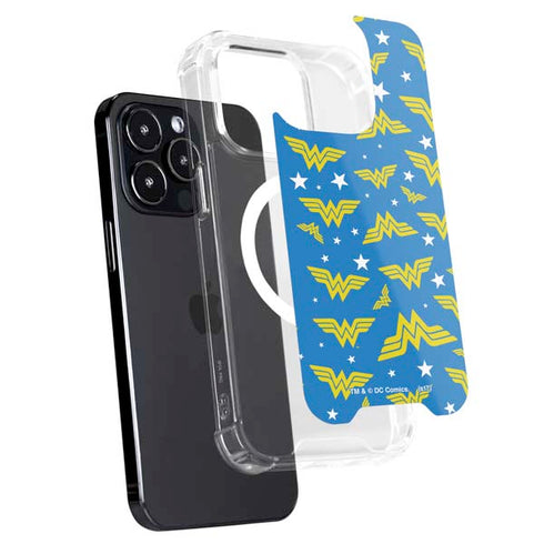 DC Comics Wonder Woman Logo Pattern iPhone 14 Pro MagSafe Case