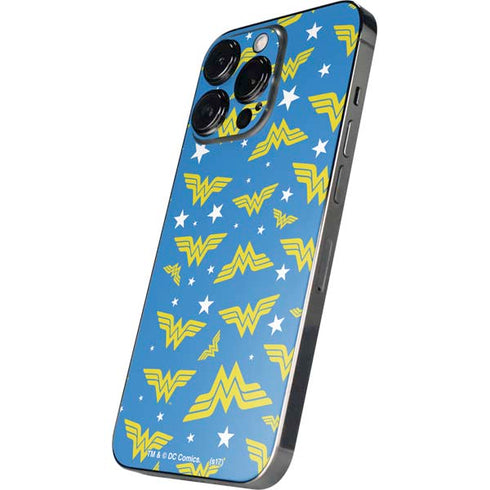 DC Comics Wonder Woman Logo Pattern iPhone 14 Pro Max Skin