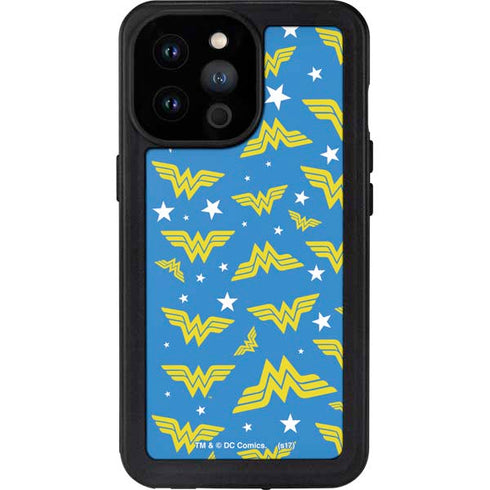 DC Comics Wonder Woman Logo Pattern iPhone 14 Pro Max Waterproof Case