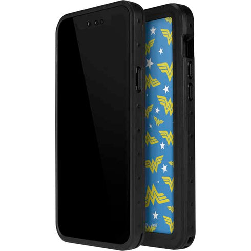 DC Comics Wonder Woman Logo Pattern iPhone 14 Pro Max Waterproof Case
