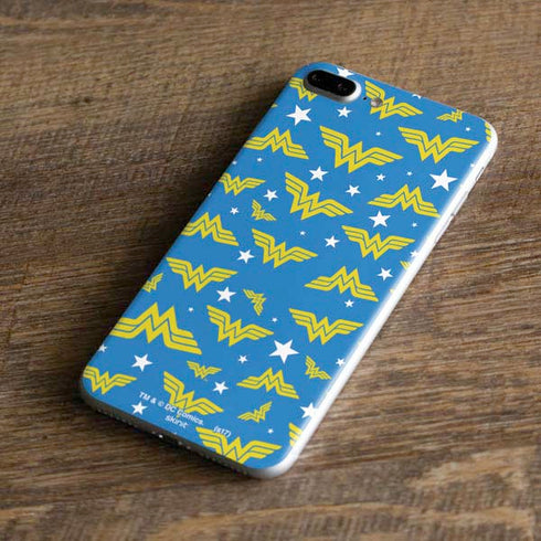 DC Comics Wonder Woman Logo Pattern iPhone 8 Plus Skin