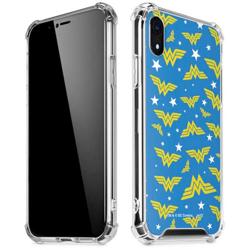 DC Comics Wonder Woman Pattern iPhone XR Clear Case