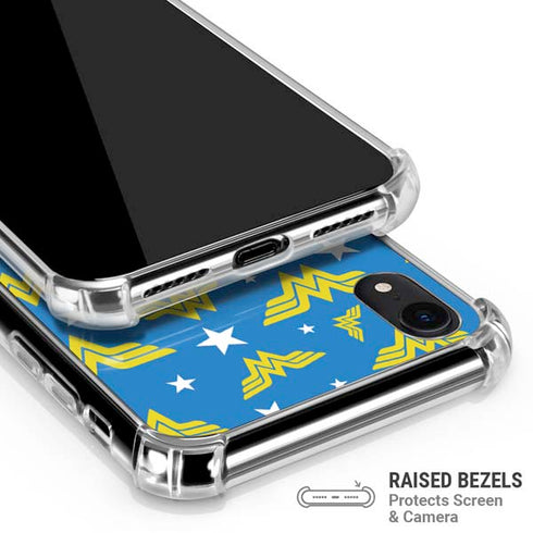 DC Comics Wonder Woman Pattern iPhone XR Clear Case