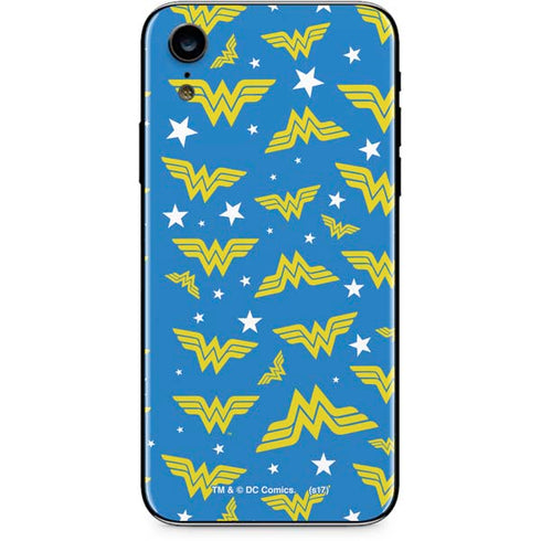 DC Comics Wonder Woman Logo Pattern iPhone XR Skin