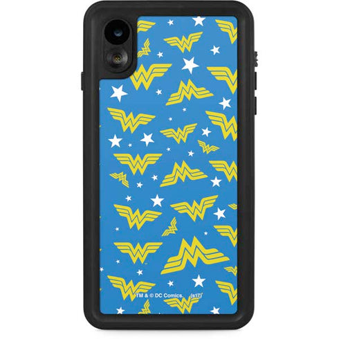 DC Comics Wonder Woman Logo Pattern iPhone XR Waterproof Case