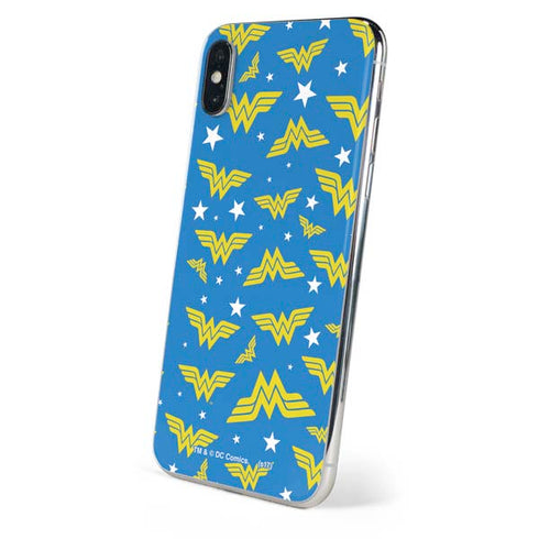DC Comics Wonder Woman Logo Pattern iPhone XS Max Skin