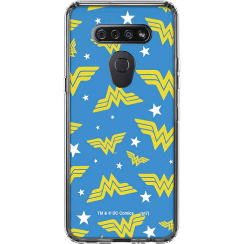 DC Comics Wonder Woman Pattern LG K51/Q51 Clear Case