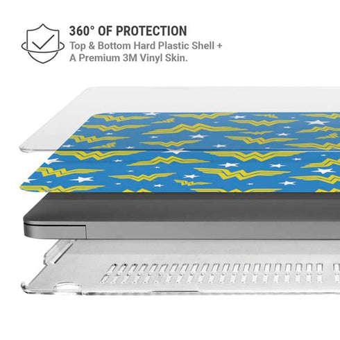 DC Comics Wonder Woman Pattern MacBook Pro 16in (2021-25) Case plus Skin