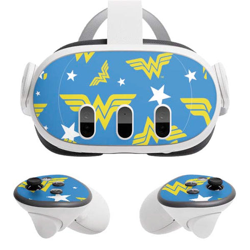 DC Comics Wonder Woman Pattern Meta Quest 3 Skin