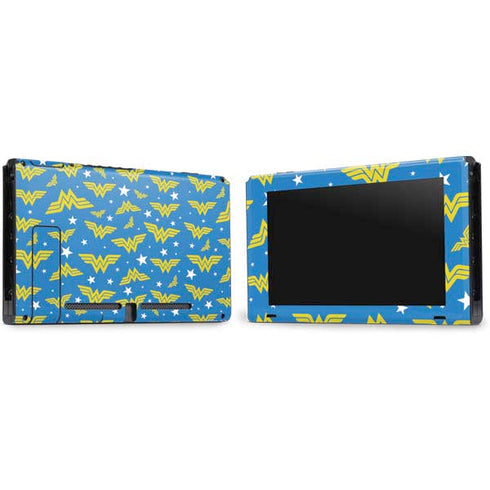 DC Comics Wonder Woman Logo Pattern Nintendo Switch Bundle Skin
