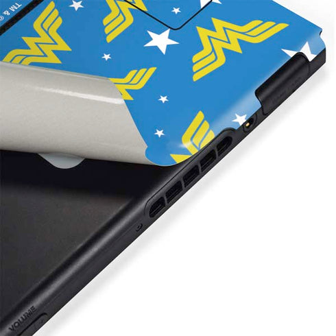 DC Comics Wonder Woman Logo Pattern Nintendo Switch Bundle Skin