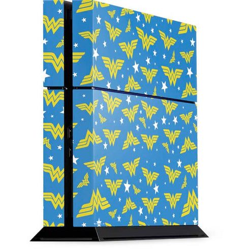DC Comics Wonder Woman Logo Pattern PS4 Console Skin