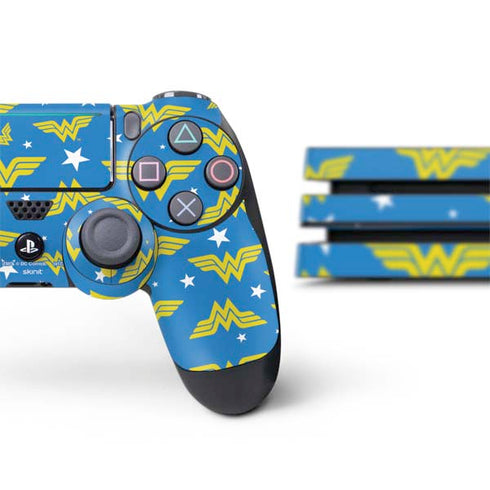 DC Comics Wonder Woman Logo Pattern PS4 Pro Bundle Skin