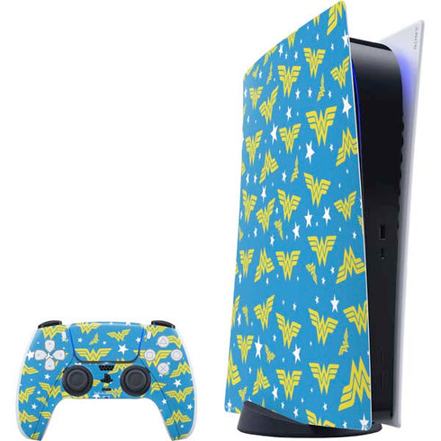 DC Comics Wonder Woman Logo Pattern PS5 Digital Edition Bundle Skin
