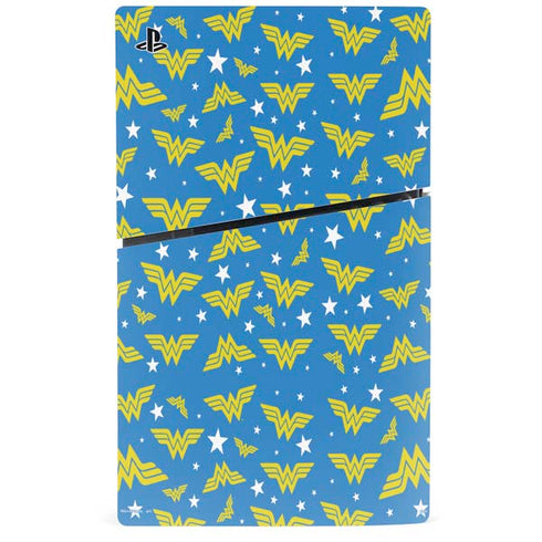 DC Comics Wonder Woman Pattern PS5 Slim Disk Console Skin