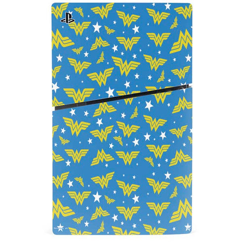 DC Comics Wonder Woman Pattern PS5 Slim Digital Edition Bundle Skin