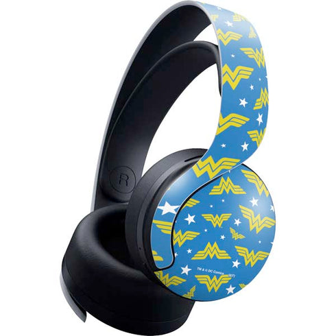 DC Comics Wonder Woman Logo Pattern PULSE 3D Wireless Headset for PS5 Skin