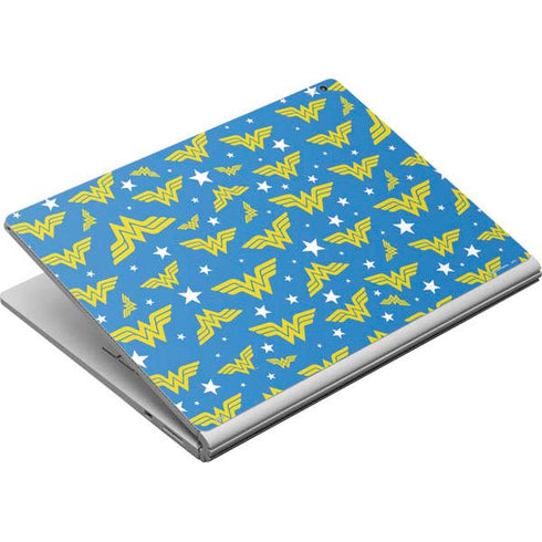 DC Comics Wonder Woman Logo Pattern Surface Book Skin