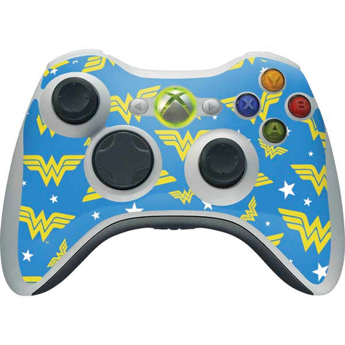 DC Comics Wonder Woman Logo Pattern Xbox 360 Wireless Controller Skin