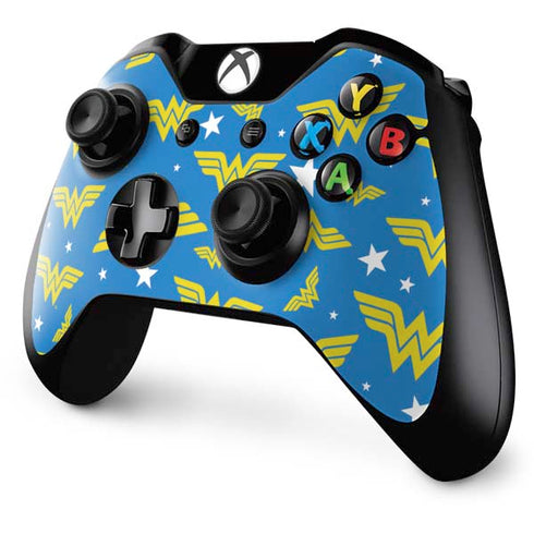 DC Comics Wonder Woman Logo Pattern Xbox One Controller Skin
