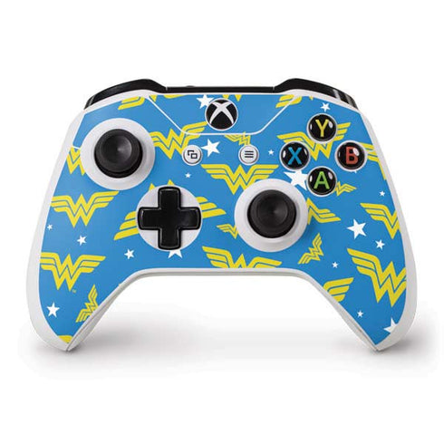 DC Comics Wonder Woman Logo Pattern Xbox One S Controller Skin