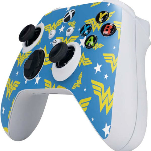 DC Comics Wonder Woman Logo Pattern Xbox Series S Controller Skin