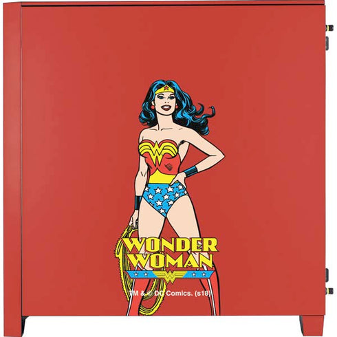 DC Comics Wonder Woman Classic Art Pose Corsair 4000D Tempered Glass Mid-Tower ATX Case Skin