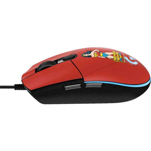DC Comics Wonder Woman Classic Art Pose G203 Prodigy RGB Wired Gaming Mouse Skin